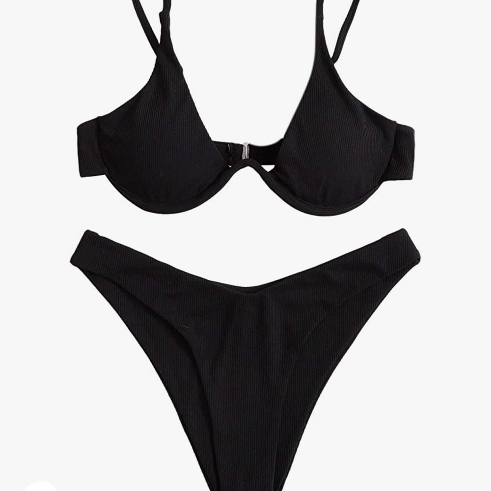 BLACK UNDERWIRE BIKINI